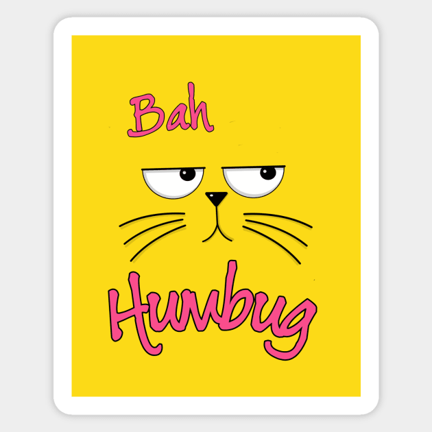 Bah Humbug Grumpy Face Sticker by AlondraHanley